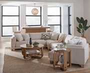 Escape - 4 Piece Modular Sectional With 1 Cocktail And 2 End Tables - Mirage Mist - JaxCo Furniture