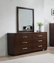 Jessica - 6-Drawer Dresser With Mirror - JaxCo Furniture