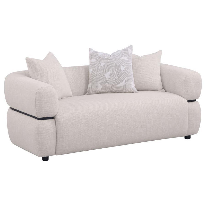 Jeanette - Fabric Upholstered Round Arm Sofa Set - JaxCo Furniture