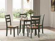 Gesthaven - Round Dining Room Drop Leaf Table Set - JaxCo Furniture