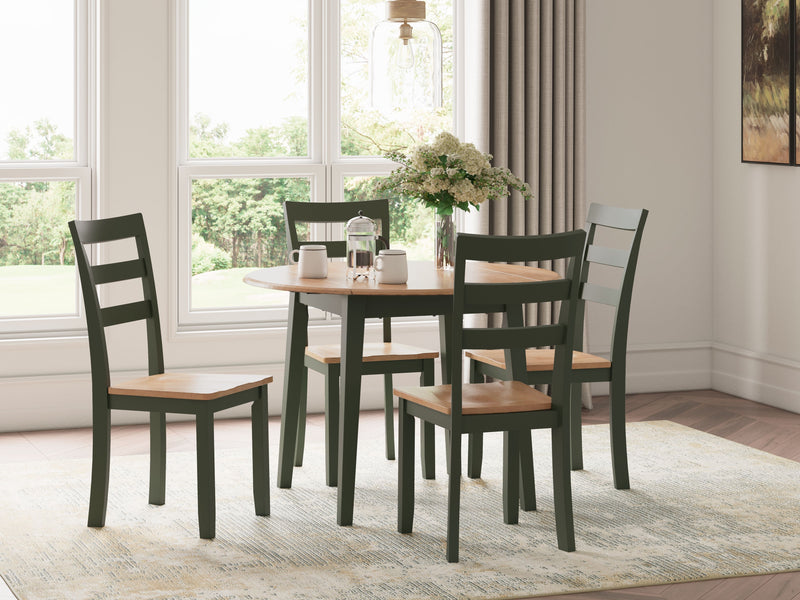 Gesthaven - Round Dining Room Drop Leaf Table Set - JaxCo Furniture