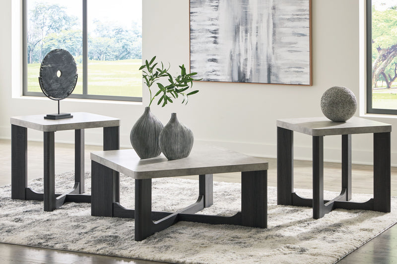 Sharstorm - Two-tone Gray - Occasional Table Set (Set of 3) - JaxCo Furniture