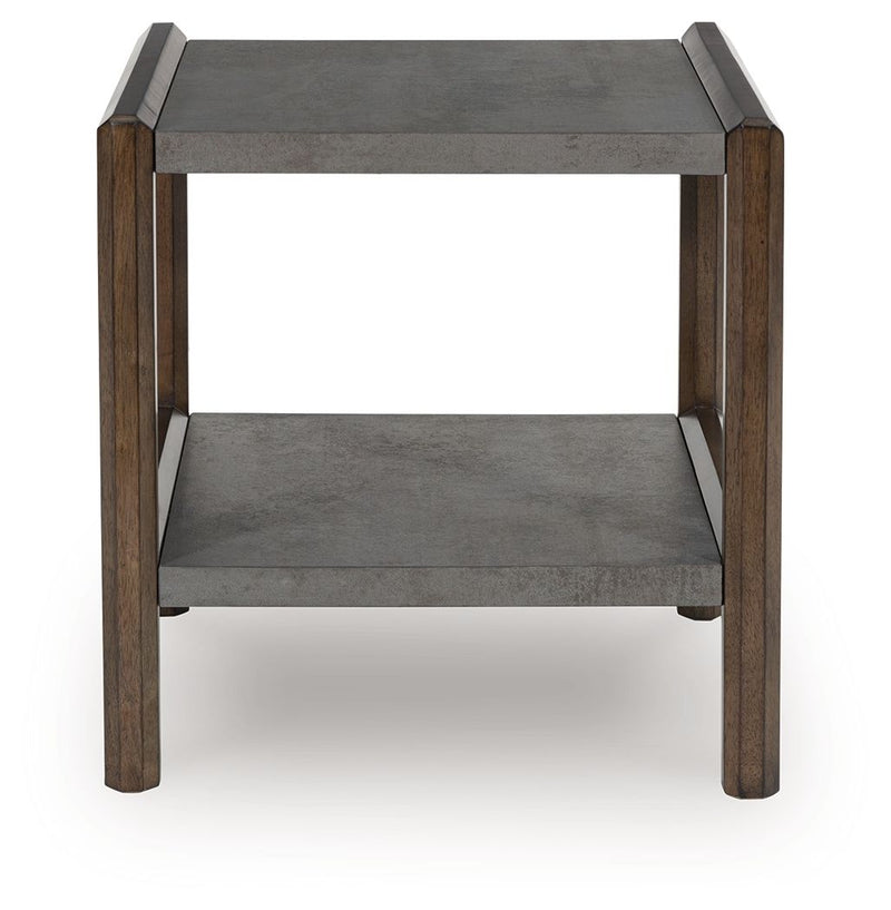 Kallenny - Brown / Gray - Rectangular End Table - JaxCo Furniture