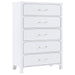 Anastasia - 5-Drawer Bedroom Chest - Pearl White - JaxCo Furniture