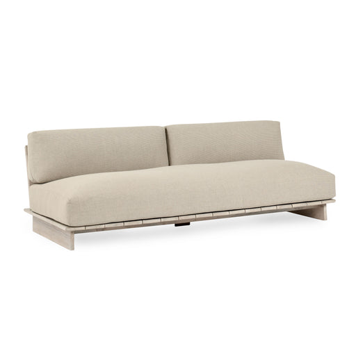 Livia - Teak Outdoor Sofa - Taupe - JaxCo Furniture