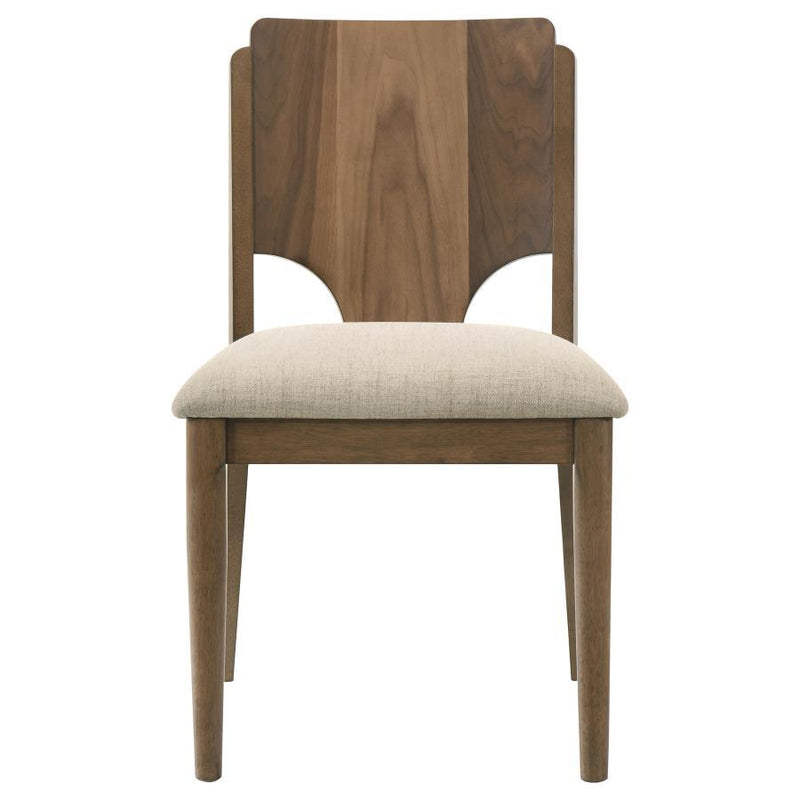 Crestmore - Dining Chair Upholstered Seat (Set of 2) - Walnut - JaxCo Furniture