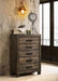 Woodmont - 5-Drawer Bedroom Chest - Rustic Golden Brown - JaxCo Furniture