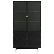 Santiago - 4 Door Metal Tall Storage Cabinet - Matte Black - JaxCo Furniture