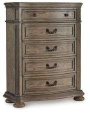 Ardenfield - Light Brown - Five Drawer Chest - JaxCo Furniture