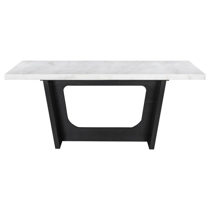 Osborne - Marble Top Dining Table - Rustic Espresso - JaxCo Furniture