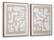 Waldett - Beige / White - Wall Art Set (Set of 2) - JaxCo Furniture