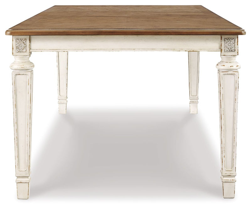 Realyn - Chipped White - Rectangular Dining Room Extension Table - JaxCo Furniture