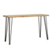 Zander - Solid Wood Top Console Table - Natural And Matte Black - JaxCo Furniture