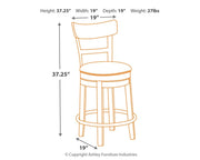 Pinnadel - Swivel Barstool - JaxCo Furniture