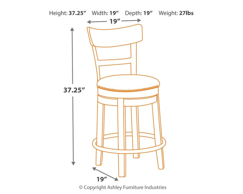 Pinnadel - Swivel Barstool - JaxCo Furniture