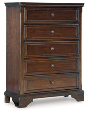Trellington - Brown - Five Drawer Chest - JaxCo Furniture