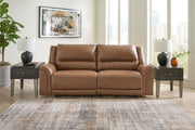 Trasimeno - Caramel - 2 Seat Pwr Rec Sofa Adj Headrest - JaxCo Furniture