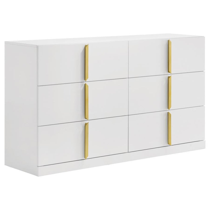 Ines - 6-Drawer Bedroom Dresser Cabinet - JaxCo Furniture