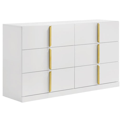 Ines - 6-Drawer Bedroom Dresser Cabinet - JaxCo Furniture