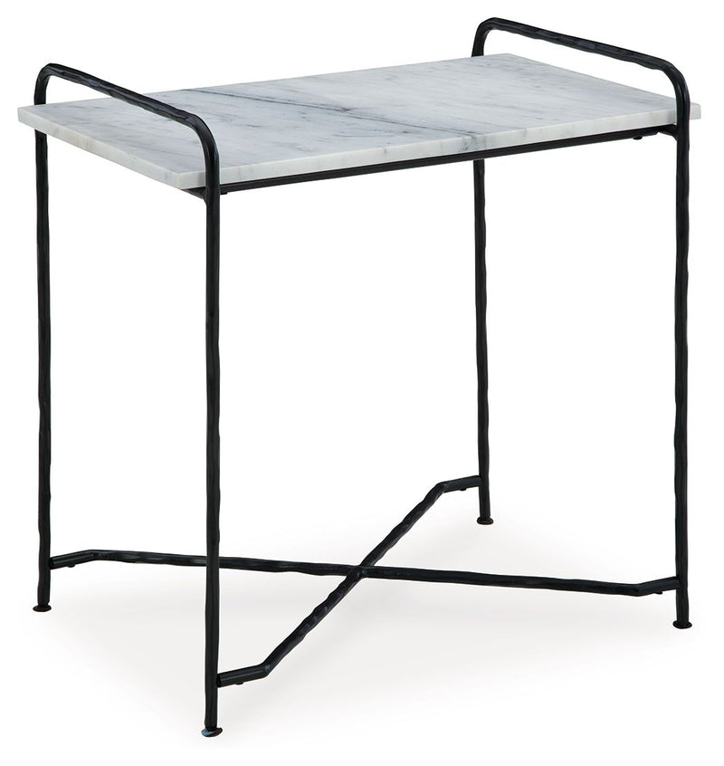 Ashber - White / Black - Accent Table - JaxCo Furniture