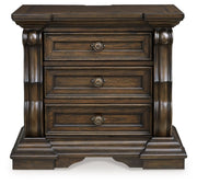 Maylee - Dark Brown - Three Drawer Night Stand - JaxCo Furniture