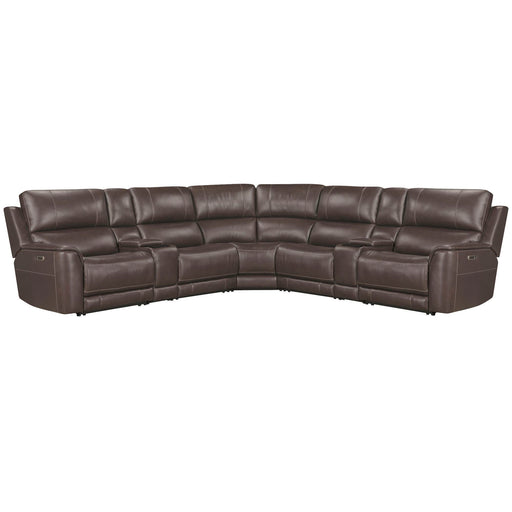 Easton - 7 Piece Zero Gravity Power Reclining Sectional With Power Adjustable Headrests - Steamboat Brown - JaxCo Furniture