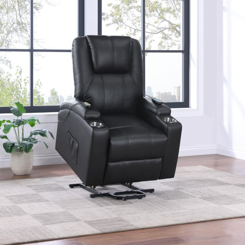 Armstrong - Upholstered Power Lift Massage Recliner - JaxCo Furniture