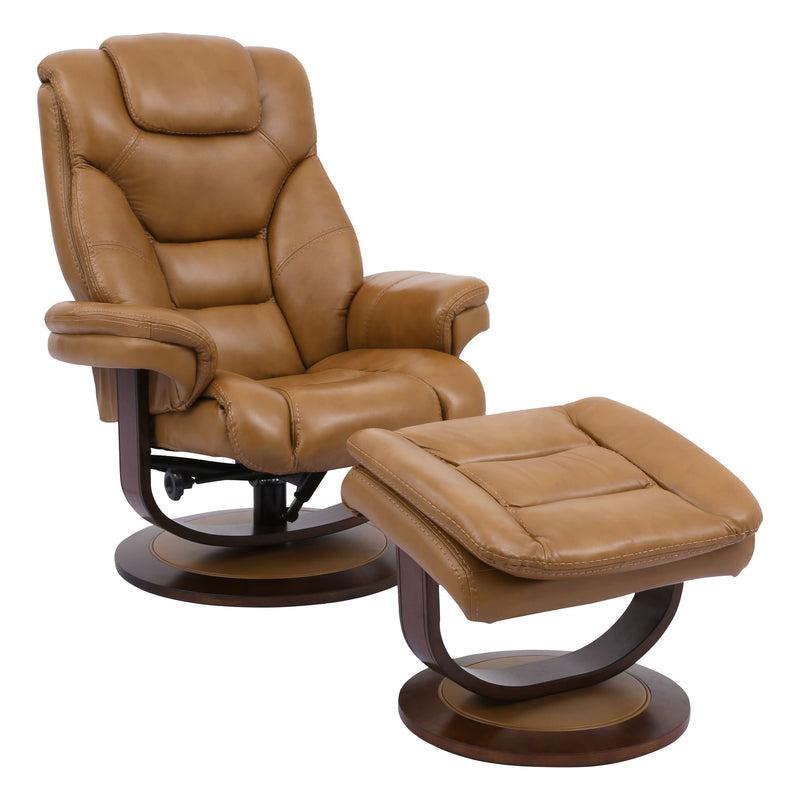Monarch - Manual Reclining Swivel Chair and Ottoman - JaxCo Furniture