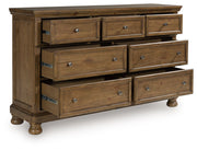 Feddinger - Medium Brown - Dresser - JaxCo Furniture