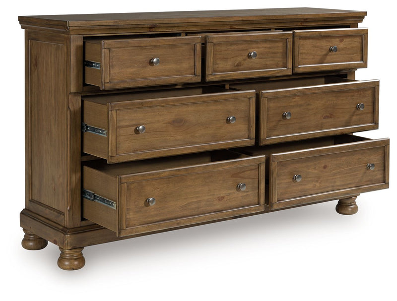 Feddinger - Medium Brown - Dresser - JaxCo Furniture