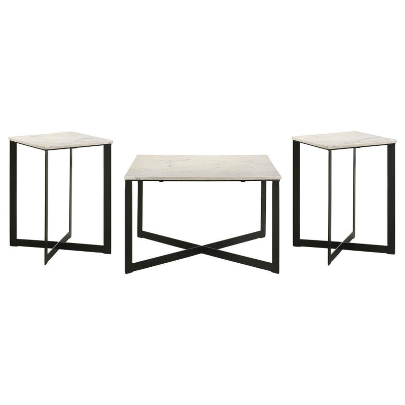 Tobin - Marble Top Coffee And End Table Set - JaxCo Furniture