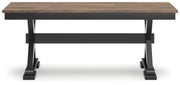 Wildenauer - Brown / Black - Large Dining Room Bench - JaxCo Furniture