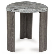 Surmour - Gray / Brown - Triangle End Table - JaxCo Furniture