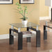 Dyer - 1-Shelf Square Glass Top Side End Table - Black - JaxCo Furniture