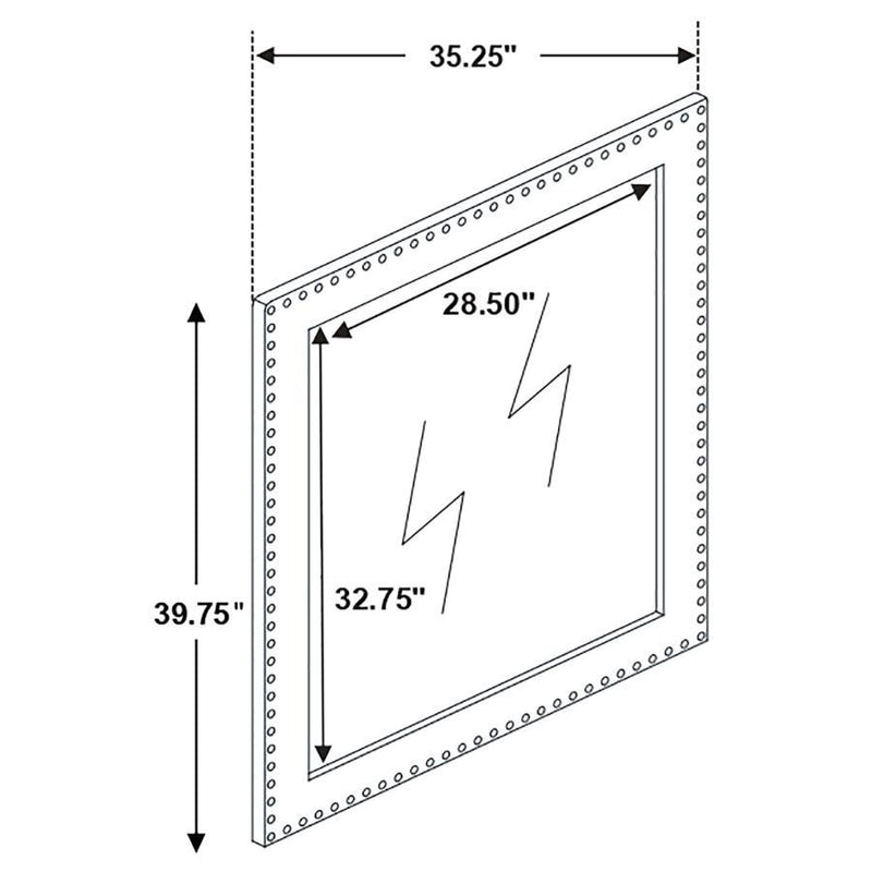 Melody - Upholstered Dresser Mirror - JaxCo Furniture