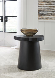 Wimbell - Black - Round End Table - JaxCo Furniture