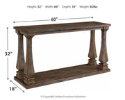Johnelle - Gray - Sofa Table - JaxCo Furniture