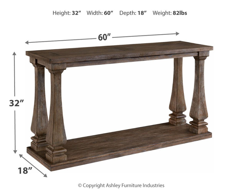 Johnelle - Gray - Sofa Table - JaxCo Furniture