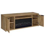 Fuller - 60" 2-Door TV Stand Fireplace Media Console - Mango - JaxCo Furniture