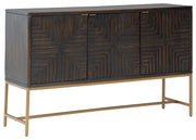 Elinmore - Brown / Gold Finish - Accent Cabinet - JaxCo Furniture