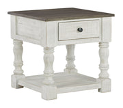 Havalance - White / Gray - Square End Table - JaxCo Furniture