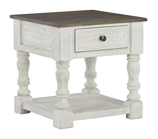 Havalance - White / Gray - Square End Table - JaxCo Furniture