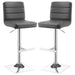 Bianca - Square Upholstered Adjustable Bar Stools (Set of 2) - JaxCo Furniture