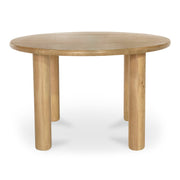 Milo - Round Dining Table - Natural Solid Oak - JaxCo Furniture