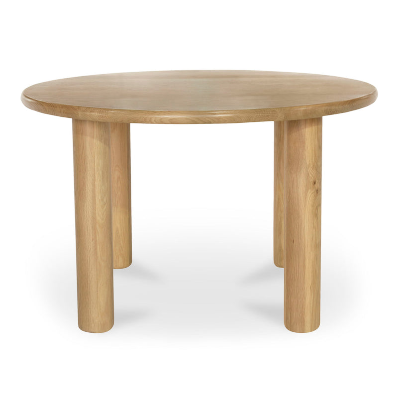 Milo - Round Dining Table - Natural Solid Oak - JaxCo Furniture