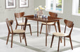 Kersey - 5 Piece Rectangular Dining Table Set - Chestnut - JaxCo Furniture