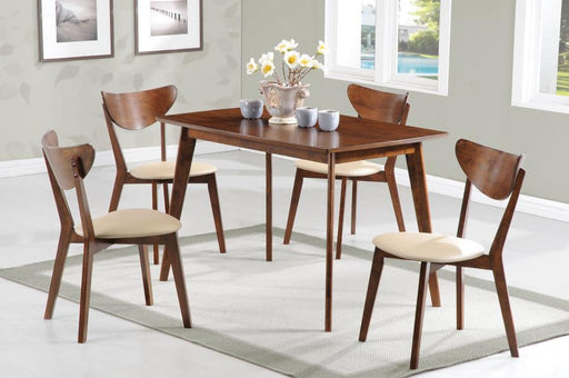 Kersey - 5 Piece Rectangular Dining Table Set - Chestnut - JaxCo Furniture