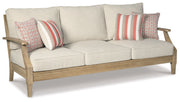 Clare - Beige - Sofa with Cushion - JaxCo Furniture