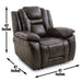 Oportuna - Dual Power Recliner Coffee - Dark Brown - JaxCo Furniture