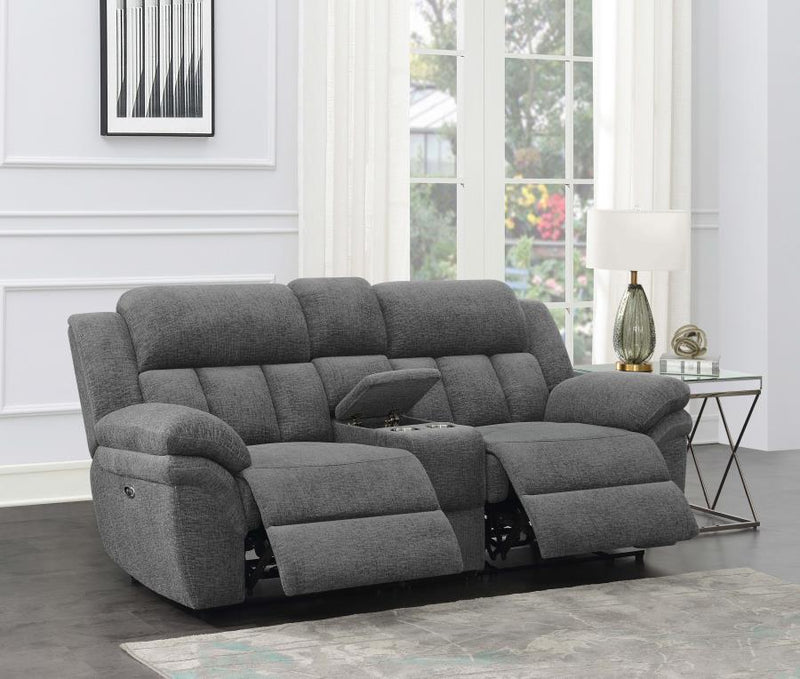 Bahrain - Upholstered Motion Loveseat - JaxCo Furniture
